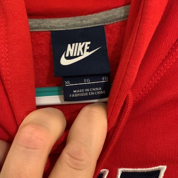 VINTAGE BLUE TAG MESH LOGO NIKE HOODIE XL - Picture 4 of 6